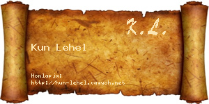 Kun Lehel névjegykártya